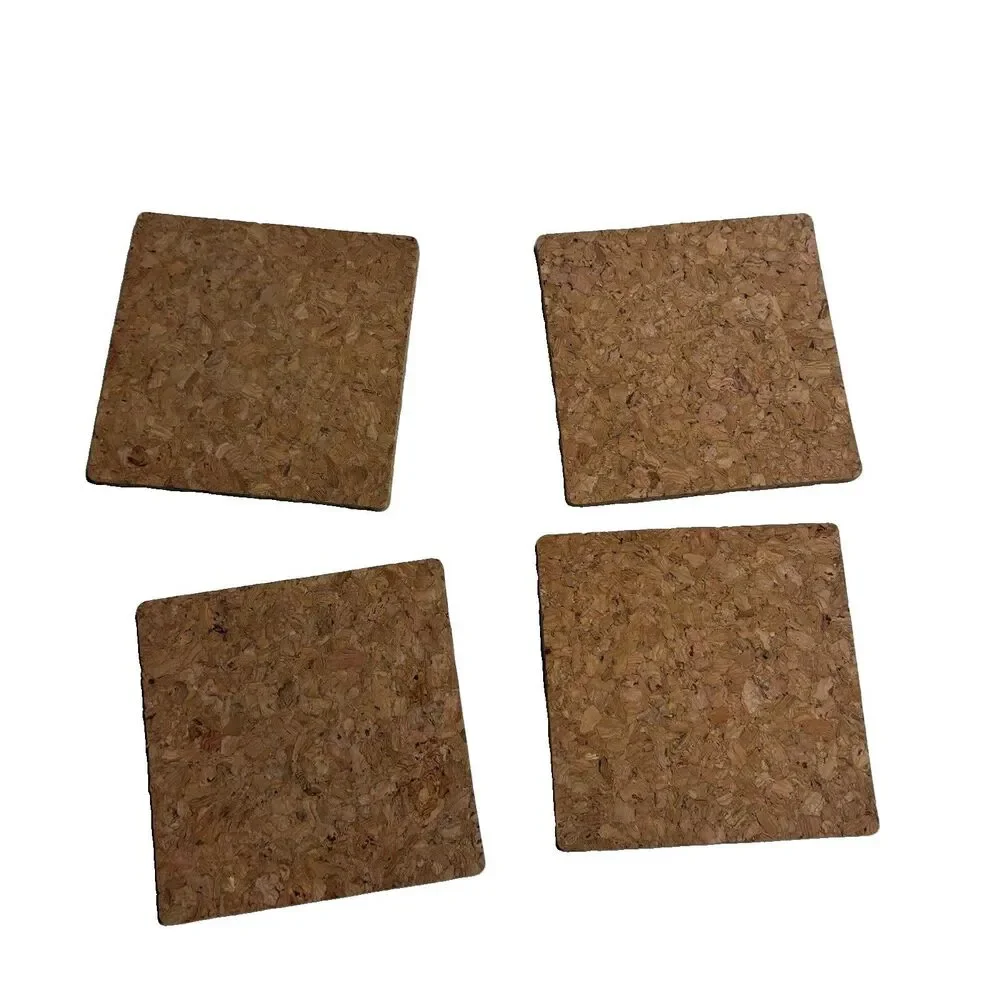 Brown Tan Cork 4 Inch Drink Coasters Brand New for crafting etc